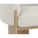 Trine Rustic Oak / Dove Cream Lounge Chair